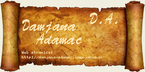 Damjana Adamac vizit kartica